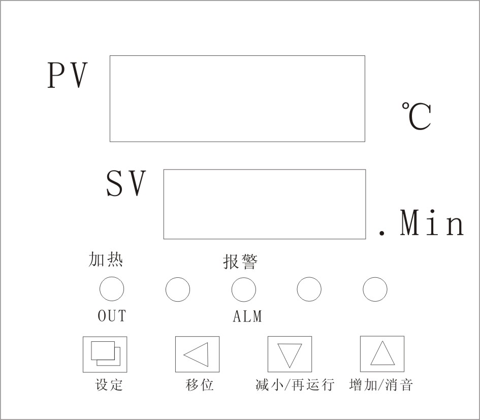 真空干燥箱面板指示圖